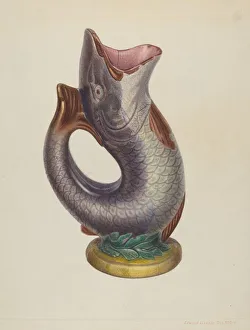 Edward L Loper Prints: Fish Pitcher, c. 1938. Creator: Edward L Loper