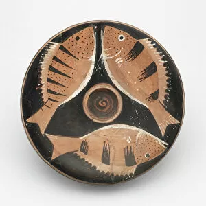 Arts Of The Ancient Mediterranean Collection: Fish Plate, 350-325 BCE. Creator: Heligoland Painter