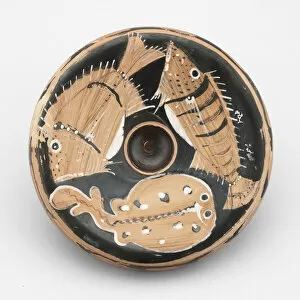 Campania Gallery: Fish Plate, 350-330 BCE. Creator: Dotted Stripe Group