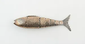 Silver And Silver Gilt Prints: Fish-Shaped Vinaigrette, Birmingham, 1817 / 18. Creator: Joseph Willmore