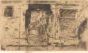 Fishmonger Prints: Fish-Shop, Venice, 1880. Creator: James Abbott McNeill Whistler