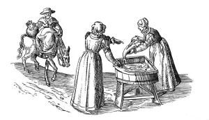 Braun Gallery: Fish stall in a market, 1572. Artist: Georgius Braun