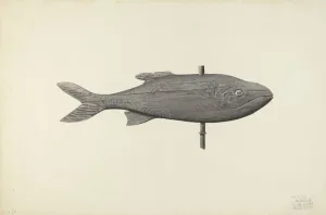 Michael Riccitelli Prints: Fish Weather Vane, 1939. Creator: Michael Riccitelli