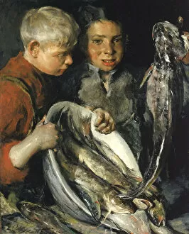 Catch Collection: Fisher Children, ca. 1902. Creator: Charles Webster Hawthorne