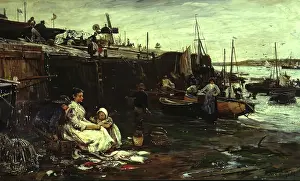 Ocean Prints: Fisherfolk at St Ives, 1893. Creator: John Robertson Reid
