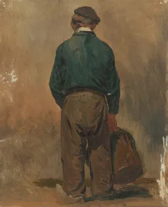 Jan Weissenbruch Prints: Fisherman with basket, seen from behind, c.1800-c.1900. Creator: Jan Weissenbruch
