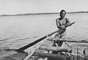 Fisherman on his Canoe, c1890, (1910). Artist: Alfred William Amandus Plate