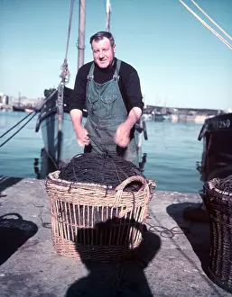 Fishing Boat Prints: Fisherman, Cornwall, c1955. Creator: Arthur Charles Kirby Ware