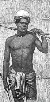 Tribesman Prints: Fisherman of Kanala; Some Account of New Caledonia, 1875. Creator: Unknown