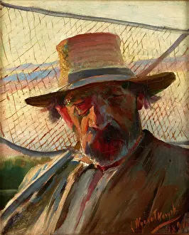 Carrying On Shoulders Prints: Fisherman with a Net, 1891. Creator: Leon Wyczolkowski
