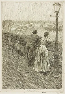 Stone Wall Prints: Fisherman at Saint Ives, 1891. Creator: Anders Leonard Zorn