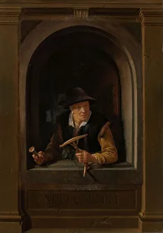Numeral Prints: A Fisherman's Wife, 1653. Creator: Gerrit Dou