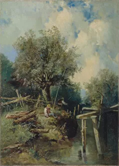 River Landscape Gallery: Fishermen. Artist: Klever, Juli Julievich (Julius), von (1850-1924)