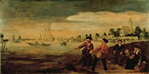 Hauling Prints: Fishermen on the Bank of the Amstel near the Pauwentuin