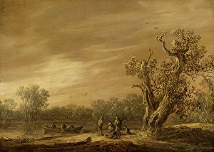 Josefsz Van Goyen Prints: Fishermen by the Lakeshore. Creator: Jan van Goyen