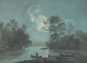 Fishermen by Moonlight, ca. 1750-1800. Creator: Claude-Joseph Vernet Fishermen by Moonlight, ca. 1750-1800. Creator: Claude-Joseph Vernet