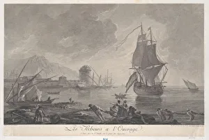 Joseph Vernet Prints: Fishermen at Work, ca. 1763-1800. Creator: J Daulle & Veuve