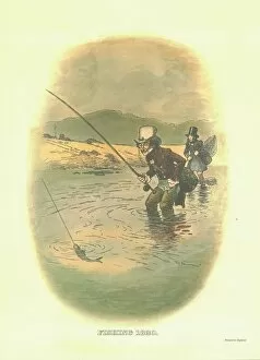 Aquatic Life Collection: Fishing, 1820, c1910. Creator: Tom Browne
