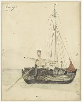 Gerhard Morgenstjerne Munthe Prints: Fishing boat at Katwijk, 1885-1927. Creator: Gerhard Munthe