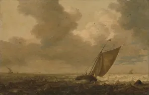 Pieter Mulier Ii Prints: Fishing boat with the wind in the sails, 1625-1640. Creator: Pieter Mulier the younger