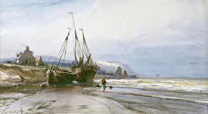 Louis Gabriel Eugene Isabry Prints: Fishing Boats, 1862. Creator: Eugene Isabey