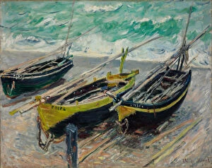 South France Gallery: Three Fishing Boats, 1886. Artist: Monet, Claude (1840-1926)