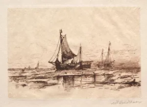 Fishing Boats on the Beach at Scheveningen. Creator: Maurits Frederik Hendrik De Hs (American