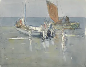 Jan Antoni De Jonge Prints: Fishing boats on the beach of Scheveningen, 1874-1927. Creator: Johan Antonie de Jonge