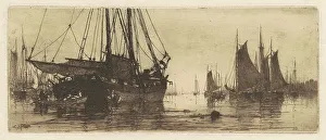 Platt Charles A Prints: Fishing Boats, c. 1881. Creator: Charles A Platt