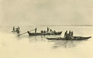 Sri Lankan Gallery: Fishing boats, Ceylon, 1898. Creator: Christian Wilhelm Allers