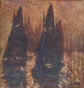 Fishing Boats in Fog, c1913. Artist: Carlos Grethe