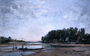 Indre Et Loire Prints: Fishing Boats on the Loire, 1865. Artist: Emmanuel Lansyer