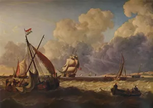 Powell Prints: Fishing Boats off the Dutch Coast, 1823. Artist: Charles Martin Powell