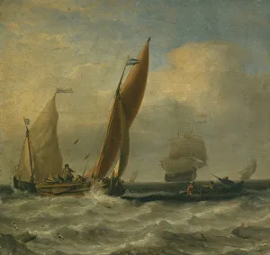 Van De Velde Willem The Younger Prints: Fishing Boats at Sea, mid-17th-early 18th century
