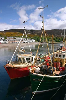 Trawler Prints: Fishing boats, Ullapool harbour, Highland, Scotland
