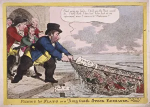 Stock Market Prints: Fishing for Flats or a Drag from the Stock Exchange, 1806