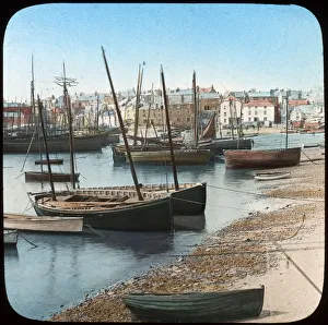 St Ives Gallery: Fishing fleet, St Ives, Cornwall, late 19th or early 20th century