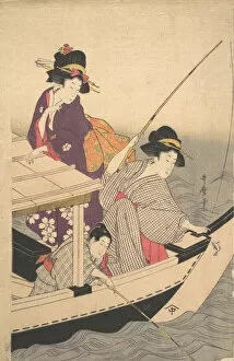Anglers Gallery: Fishing, late 18th century. Creator: Kitagawa Utamaro