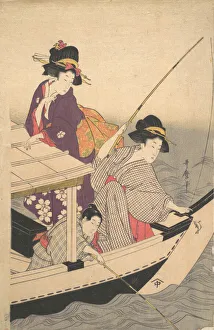Fishing Rods Prints: Fishing, late 18th century. Creator: Kitagawa Utamaro