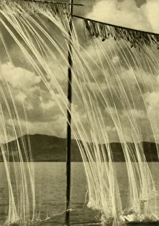 Oberosterreich Prints: Fishing nets, Attersee, Upper Austria, c1935. Creator: Unknown