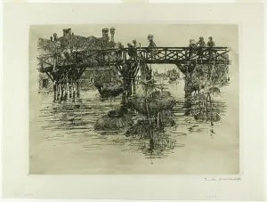 Duvenek Frank Prints: Fishing Quarter, Venice, 1883. Creator: Frank Duveneck