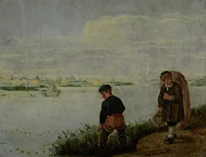 Tradesman Prints: Fishing Scene, 1625-1635. Creator: Arent Arentsz