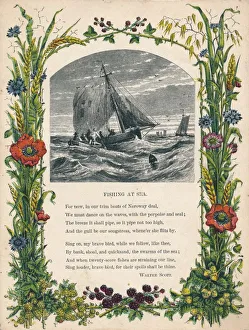 Prose Prints: Fishing at Sea by Walter Scott, c1900