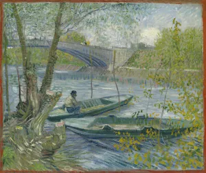 Gogh Vincent Van Prints: Fishing in Spring, the Pont de Clichy (Asnieres), 1887. Creator: Vincent van Gogh