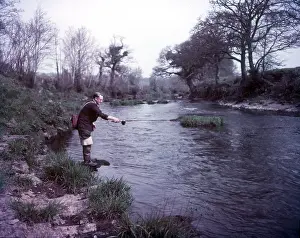Peaceful Prints: Fishing on the Tamar, Cornwall, c1955. Creator: Arthur Charles Kirby Ware