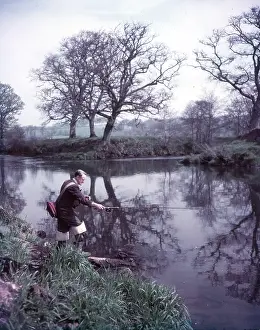 Peaceful Prints: Fishing on the Tamar, Cornwall, c1955. Creator: Arthur Charles Kirby Ware
