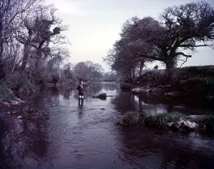 Peaceful Prints: Fishing on the Tamar, Cornwall, c1955. Creator: Arthur Charles Kirby Ware