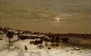 Track Prints: Fishing Village on the Norwegian Coast, 1878. Creator: Ludwig Munthe