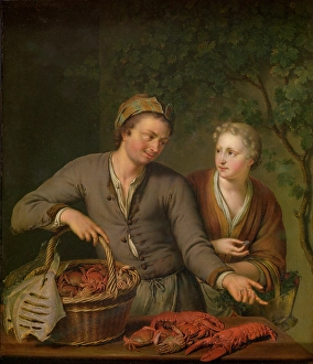 Fishmonger, 1717. Creator: Willem van Mieris