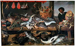 A Fishmongers Shop, 17th century. Artist: Frans Snyders